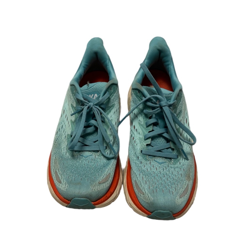 Hoka One One Clifton Teal Blue Running Shoes Sneakers - Picture 1 of 3